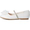 NINA Baby-Girl’s Jory (Little Big Kid) Ballet Flat W/Flower(White Smooth)