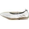 Naturalizer Women’s Game Changer by Deepica Mutyala Ballet Flat(Silver Sand Leather)