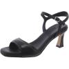 Naturalizer Women’s Grace Ankle Straps Heeled Sandal(Black Leather)