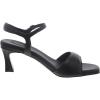 Naturalizer Women’s Grace Ankle Straps Heeled Sandal(Black Leather)