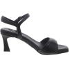 Naturalizer Women’s Grace Ankle Straps Heeled Sandal(Black Leather)