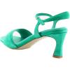 Naturalizer Women’s Grace Ankle Straps Heeled Sandal(Jade Green Suede)