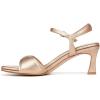 Naturalizer Women’s Grace Ankle Straps Heeled Sandal(Rose Gold Leather)