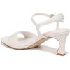 Naturalizer Women’s Grace Ankle Straps Heeled Sandal(Warm White Leather)