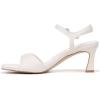 Naturalizer Women’s Grace Ankle Straps Heeled Sandal(Warm White Leather)