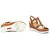 PIKOLINOS Wedge Sandals Leather Aguadulce for Woman(Brandy)