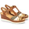 PIKOLINOS Wedge Sandals Leather Aguadulce for Woman(Brandy)
