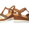 PIKOLINOS Wedge Sandals Leather Aguadulce for Woman(Brandy)