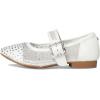 Sam Edelman Girl’s Mave Fade (Little Big Kid) Ballet Flat(White)