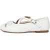 Sam Edelman Women’s Felicia Crossstrap G (Little Big Kid) Ballet Flat(White)