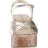 Stuart Weitzman Women’s Carmen Midi Wedge Platform(Light Gold)