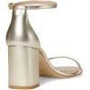 Stuart Weitzman Women’s Nudist Block 75 Pump(Light Gold)
