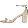 Stuart Weitzman Women’s Nudist Block 75 Pump(Light Gold)