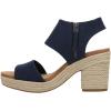 TOMS Women’s, Majorca Platform Sandal(Basket Weave Navy)