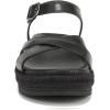 Vionic womens Mar Strappy Sandals(Black Leather)