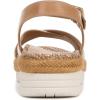 Vionic womens Mar Strappy Sandals(Camel Gold Leather)