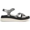 Vionic womens Mar Strappy Sandals(Pewter Leather)