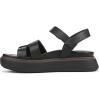 Vionic womens Solana Slingback Sandals(Black Leather)