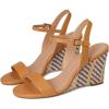 Cole Haan womens Josie Wedge Sandals(Striped Raffia/Biscuit Leather)