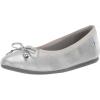 Hush Puppies Unisex-Child Josie Ballet Flat(Silver)