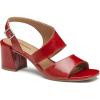 Johnston & Murphy Women’s Everly Asymmetrical Slide Sandals, 2.5” Slip On Heels for Women, Women’s Heeled Sandals(Red)