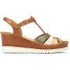 PIKOLINOS Wedge Sandals Leather Aguadulce for Woman(Brandy)