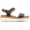 PIKOLINOS Wedge Sandals Leather Palma for Woman(Black)