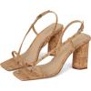 SCHUTZ womens Heloise Block(Natural/Light Wood)