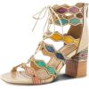 Spring Step L’Artiste Women’s Artdeco Sandal(Beige Multi)