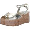 Stuart Weitzman Women’s Carmen Midi Wedge Platform(Light Gold)
