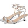 Stuart Weitzman Women’s Nudist Wrap 50 Pump(Silver)