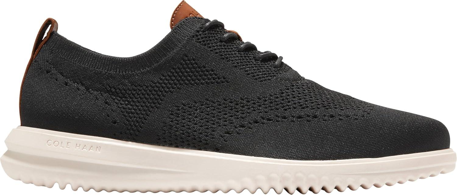 imageCole Haan Mens Grand Stitchlite Wing Tip OxfordBlackIvory