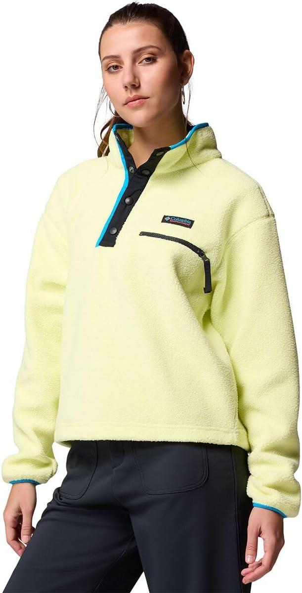 imageColumbia womens Helvetia Ii Cropped Half Snap FleeceCitron HazeBlackCompass Blue