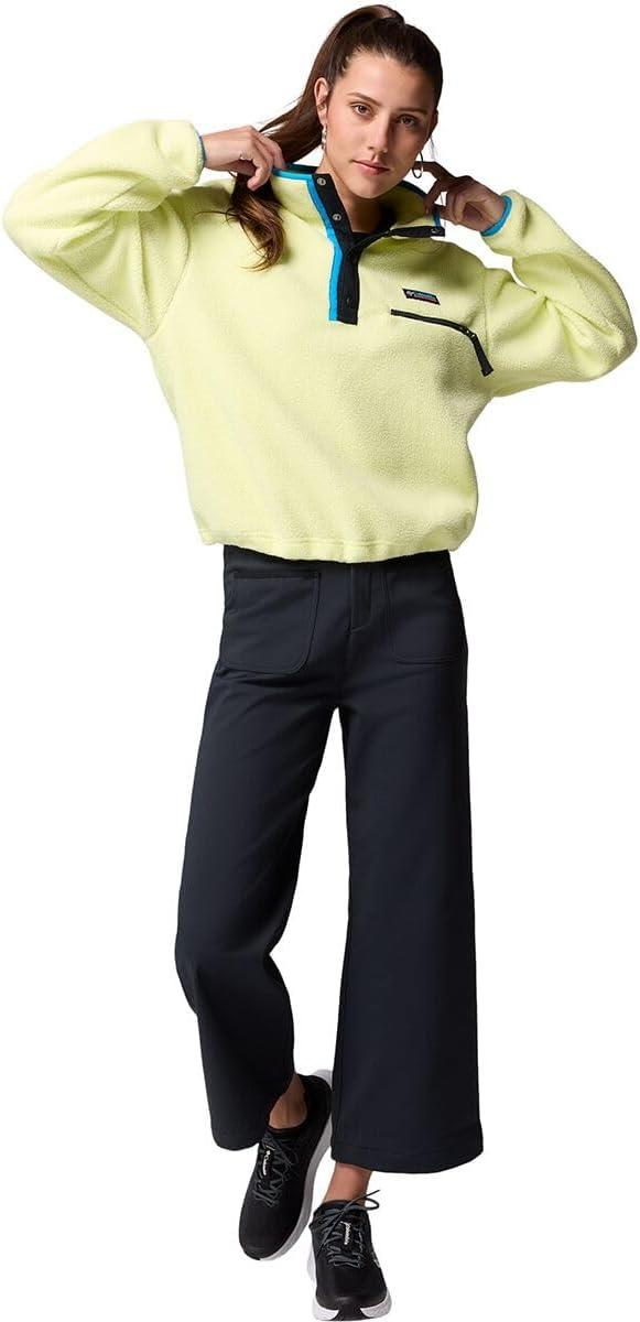 imageColumbia womens Helvetia Ii Cropped Half Snap FleeceCitron HazeBlackCompass Blue