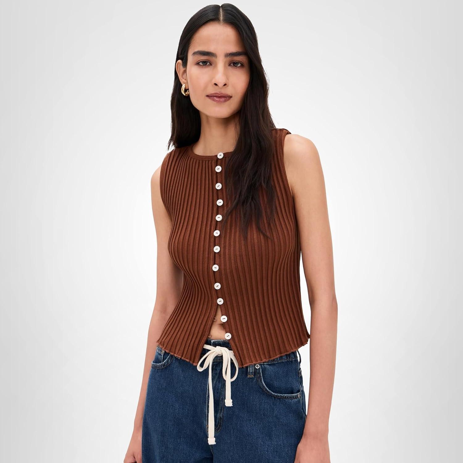 imageFree People Womens Tilly VestHoney Bronze