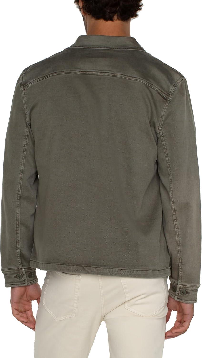 imageLiverpool Mens Knit Denim OvershirtPewter Green