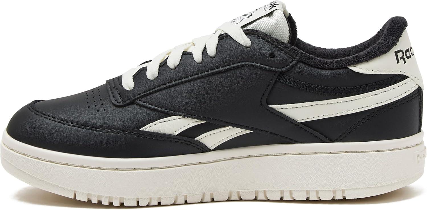 imageReebok Club C Double Revenge Platform Tennis Shoes for Women Fashion Womens SneakersBlackBlackChalk