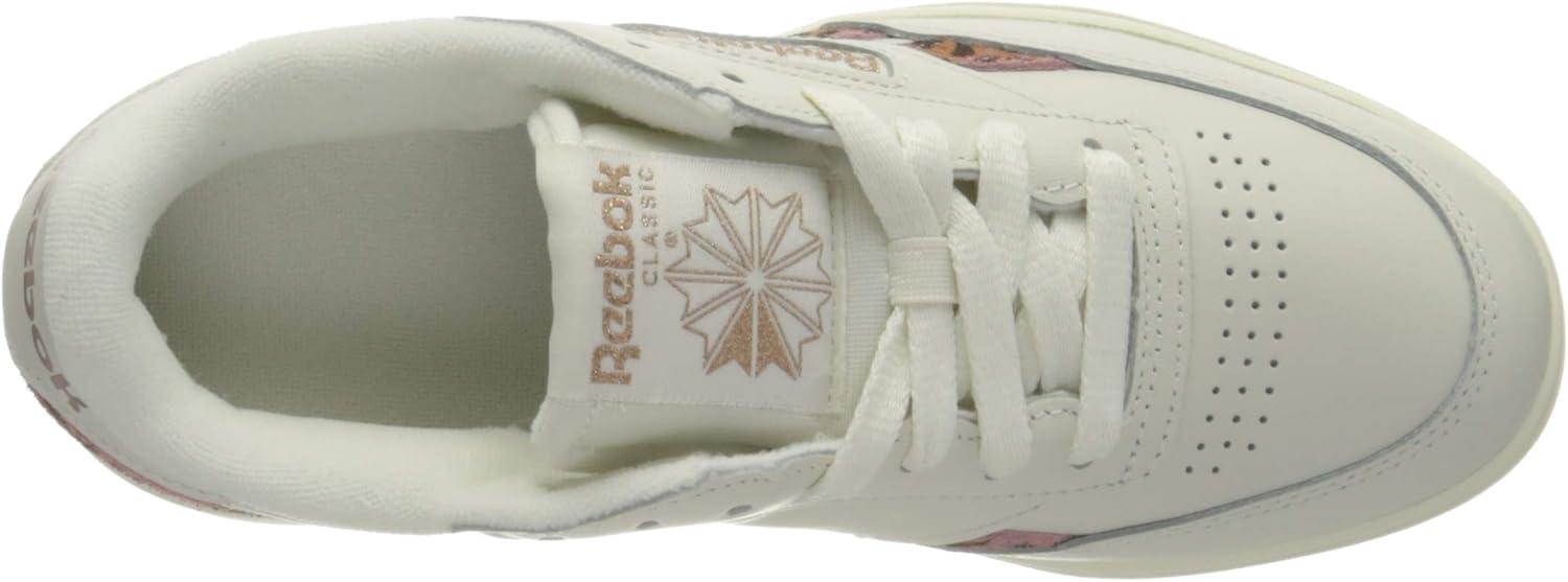 imageReebok Club C Double Revenge Platform Tennis Shoes for Women Fashion Womens SneakersChalk Rose Gold Black