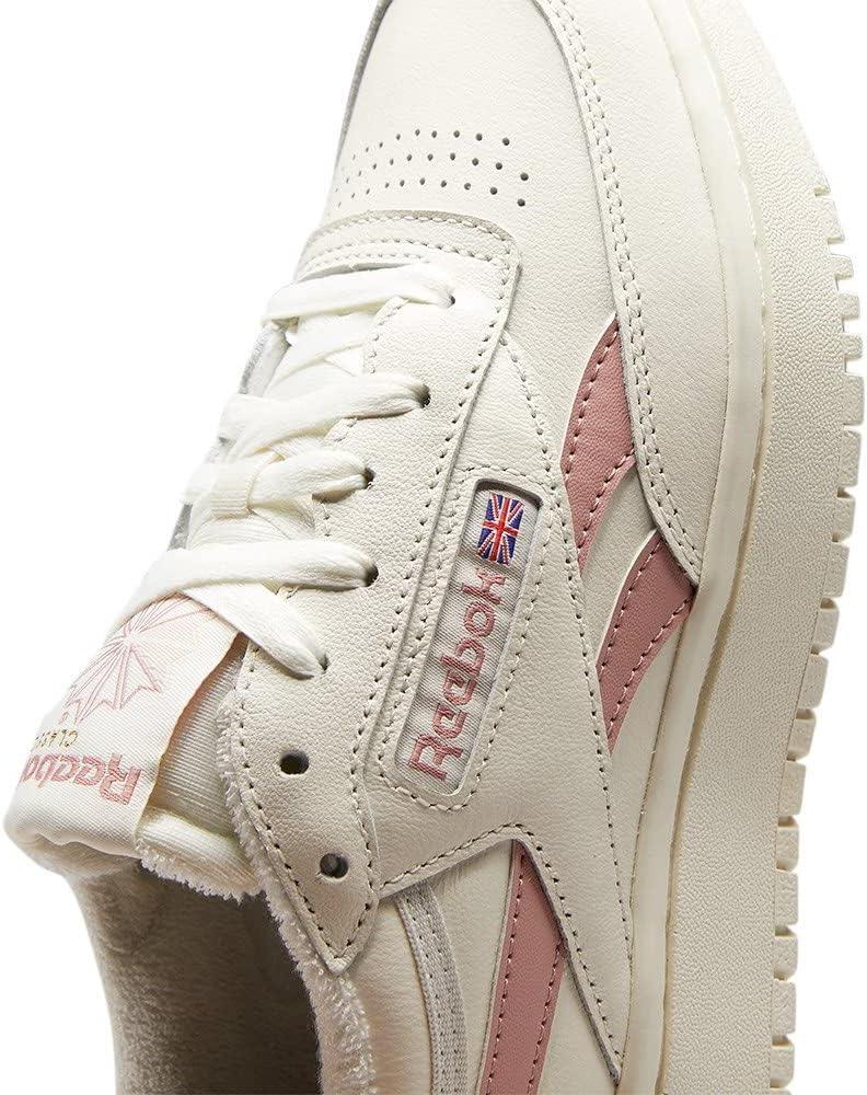 imageReebok Club C Double Revenge Platform Tennis Shoes for Women Fashion Womens SneakersChalk Smoros Chalk