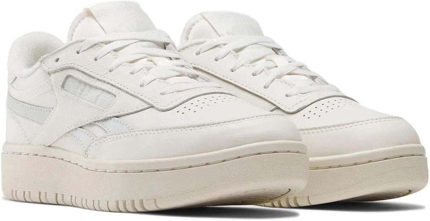 imageReebok Club C Double Revenge Platform Tennis Shoes for Women Fashion Womens SneakersChalkChalkAlabaster