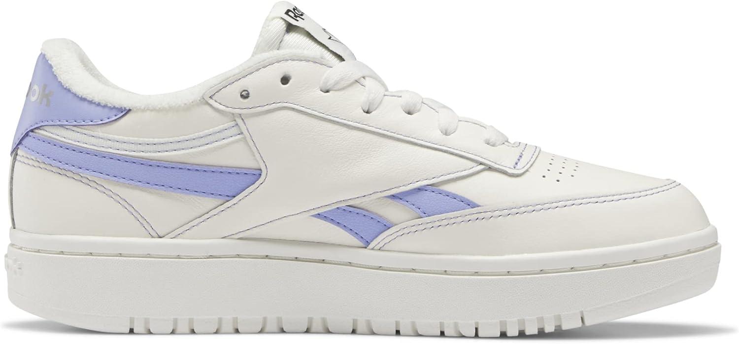 imageReebok Club C Double Revenge Platform Tennis Shoes for Women Fashion Womens SneakersChalkPink GlowSilver Metallic