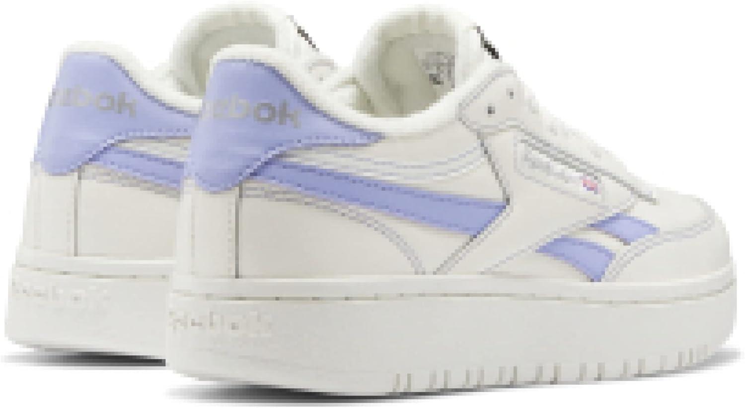 imageReebok Club C Double Revenge Platform Tennis Shoes for Women Fashion Womens SneakersChalkPink GlowSilver Metallic