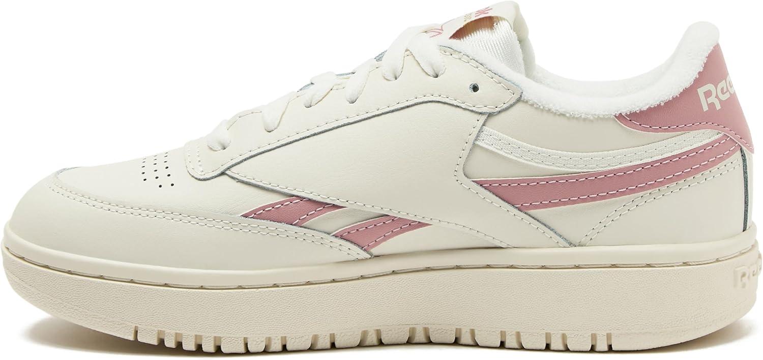 imageReebok Club C Double Revenge Platform Tennis Shoes for Women Fashion Womens SneakersChalkSmokey RoseChalk
