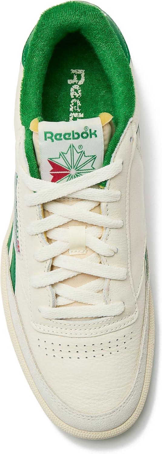 imageReebok Club C Double Revenge Platform Tennis Shoes for Women Fashion Womens SneakersChalkWhiteGlen Green