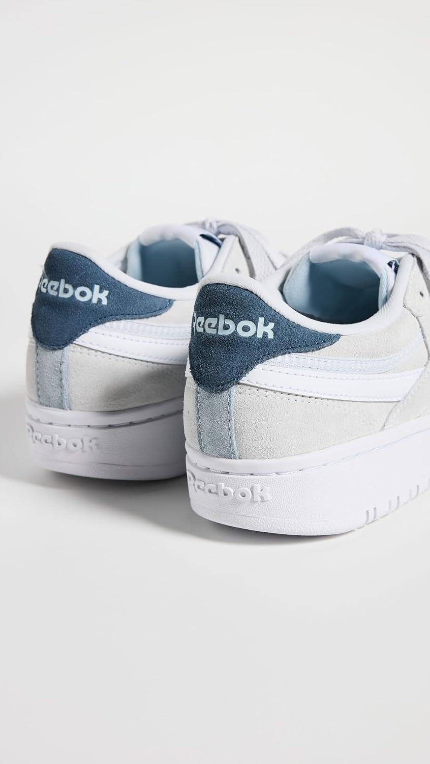 imageReebok Club C Double Revenge Platform Tennis Shoes for Women Fashion Womens SneakersCold GreyWhiteHoops Blue