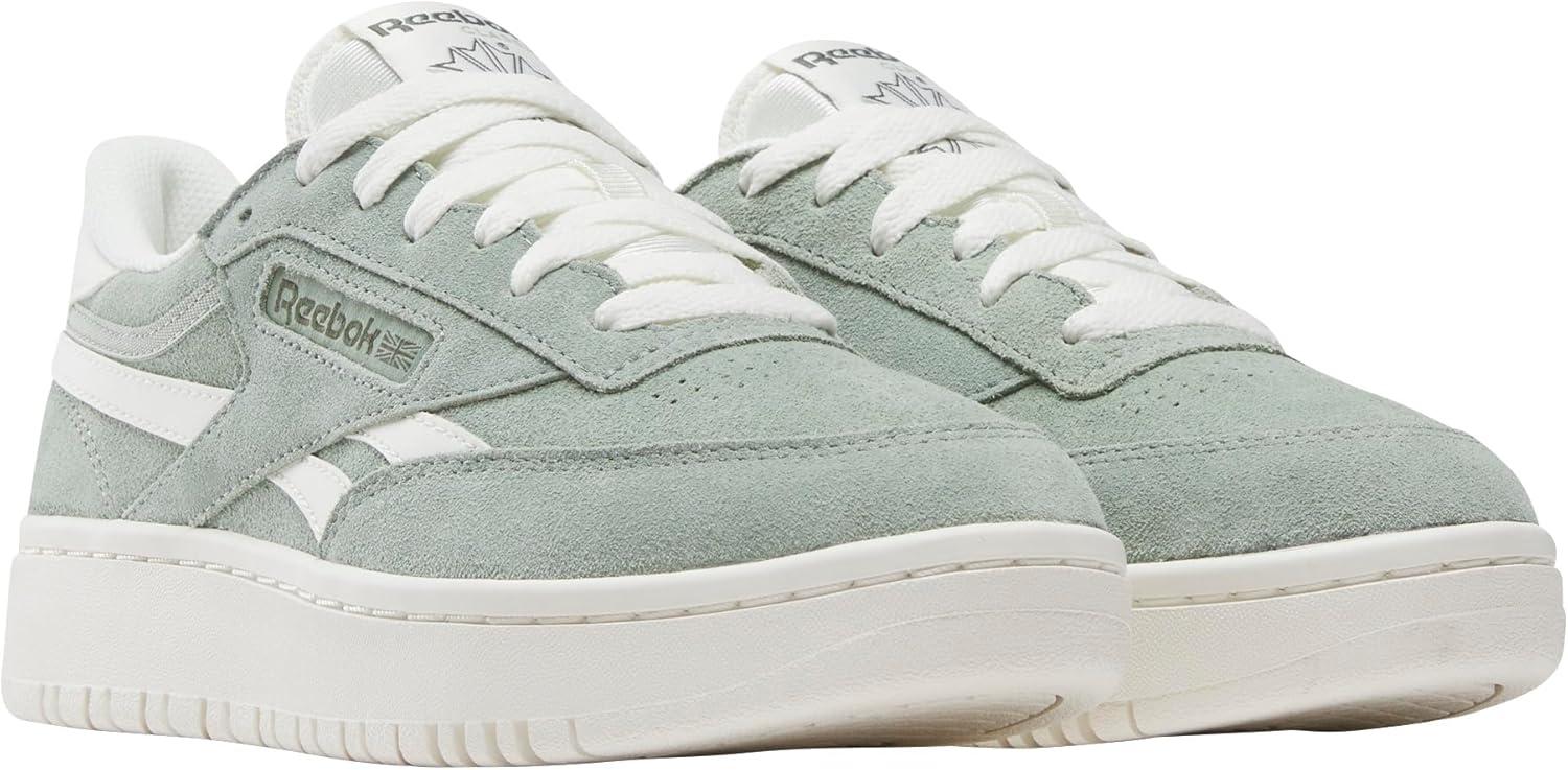 imageReebok Club C Double Revenge Platform Tennis Shoes for Women Fashion Womens SneakersDusty RoseChalkChalk