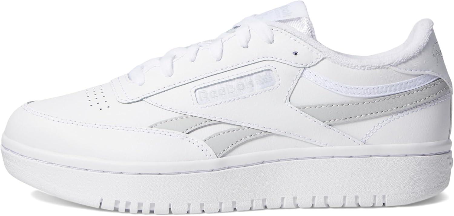 imageReebok Club C Double Revenge Platform Tennis Shoes for Women Fashion Womens SneakersFootwear WhitePure Grey 2Footwear White