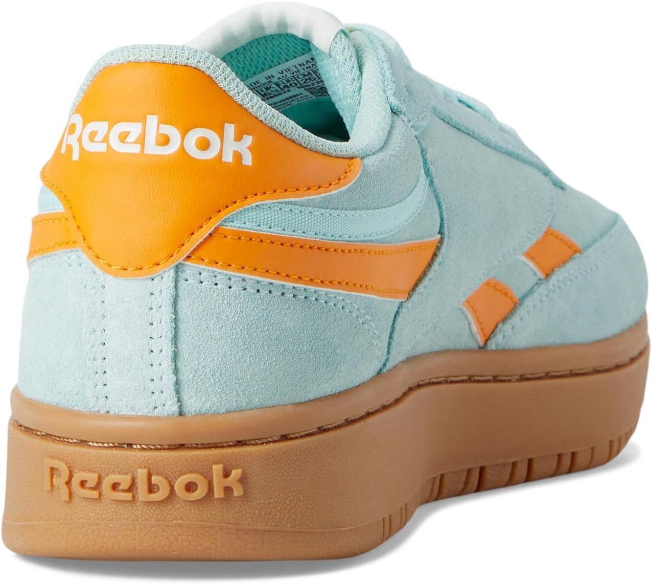 imageReebok Club C Double Revenge Platform Tennis Shoes for Women Fashion Womens SneakersGlitch AquaElectric AmberGum