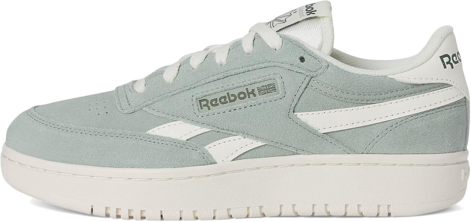 imageReebok Club C Double Revenge Platform Tennis Shoes for Women Fashion Womens SneakersHybrid GreenChalkChalk