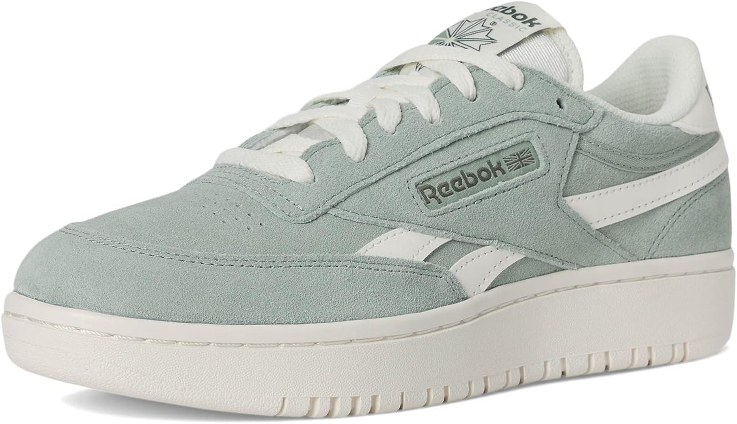 imageReebok Club C Double Revenge Platform Tennis Shoes for Women Fashion Womens SneakersHybrid GreenChalkChalk